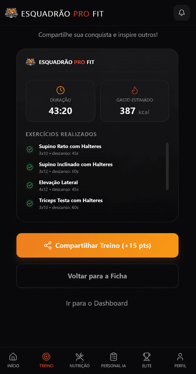 Compartilhar Conquistas
