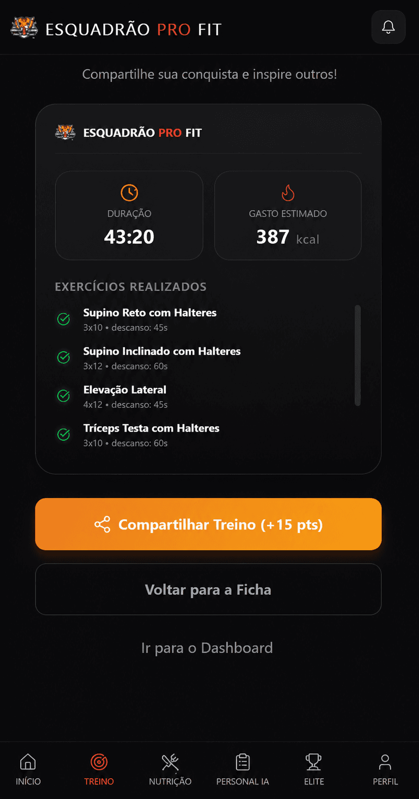 Compartilhar Conquistas